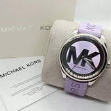 Buy Shop Michael Kors Janelle Three Hand Purple Dial Purple Rubber Strap Watch For Women - MK7143 USA Online