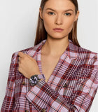 Buy Shop Michael Kors Janelle Three Hand Purple Dial Purple Rubber Strap Watch For Women - MK7143 USA Online