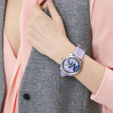 Buy Shop Michael Kors Janelle Three Hand Purple Dial Purple Rubber Strap Watch For Women - MK7143 USA Online