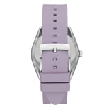 Buy Shop Michael Kors Janelle Three Hand Purple Dial Purple Rubber Strap Watch For Women - MK7143 USA Online