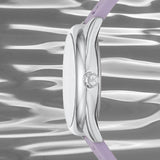 Buy Shop Michael Kors Janelle Three Hand Purple Dial Purple Rubber Strap Watch For Women - MK7143 USA Online
