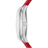 Buy Shop Michael Kors Janelle Three Hand Red Dial Red Rubber Strap Watch For Women - MK7144 USA Online