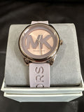 Buy Shop Michael Kors Janelle Three Hand Rose Gold Dial Pink Rubber Strap Watch For Women - MK7139 USA Online