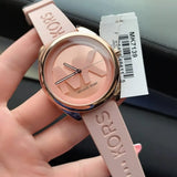 Buy Shop Michael Kors Janelle Three Hand Rose Gold Dial Pink Rubber Strap Watch For Women - MK7139 USA Online