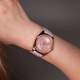 Buy Shop Michael Kors Janelle Three Hand Rose Gold Dial Pink Rubber Strap Watch For Women - MK7139 USA Online
