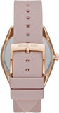 Buy Shop Michael Kors Janelle Three Hand Rose Gold Dial Pink Rubber Strap Watch For Women - MK7139 USA Online