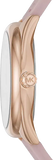 Buy Shop Michael Kors Janelle Three Hand Rose Gold Dial Pink Rubber Strap Watch For Women - MK7139 USA Online