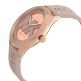 Buy Shop Michael Kors Janelle Three Hand Rose Gold Dial Pink Rubber Strap Watch For Women - MK7139 USA Online