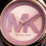 Buy Shop Michael Kors Janelle Three Hand Rose Gold Dial Pink Rubber Strap Watch For Women - MK7139 USA Online