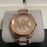 Buy Shop Michael Kors Janelle Three Hand Rose Gold Dial Two Tone Steel Strap Watch For Women - MK7089 USA Online