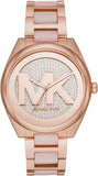 Buy Shop Michael Kors Janelle Three Hand Rose Gold Dial Two Tone Steel Strap Watch For Women - MK7089 USA Online