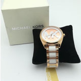 Buy Shop Michael Kors Janelle Three Hand Rose Gold Dial Two Tone Steel Strap Watch For Women - MK7134 USA Online