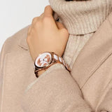 Buy Shop Michael Kors Janelle Three Hand Rose Gold Dial Two Tone Steel Strap Watch For Women - MK7134 USA Online