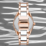 Buy Shop Michael Kors Janelle Three Hand Rose Gold Dial Two Tone Steel Strap Watch For Women - MK7134 USA Online