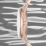 Buy Shop Michael Kors Janelle Three Hand Rose Gold Dial Two Tone Steel Strap Watch For Women - MK7134 USA Online