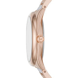 Buy Shop Michael Kors Janelle Three Hand Rose Gold Dial Two Tone Steel Strap Watch For Women - MK7134 USA Online