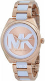 Buy Shop Michael Kors Janelle Three Hand Rose Gold Dial Two Tone Steel Strap Watch For Women - MK7134 USA Online