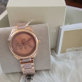 Buy Shop Michael Kors Janelle Three Hand Rose Gold Dial Two Tone Steel Strap Watch For Women - MK7135 USA Online