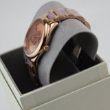 Buy Shop Michael Kors Janelle Three Hand Rose Gold Dial Two Tone Steel Strap Watch For Women - MK7135 USA Online