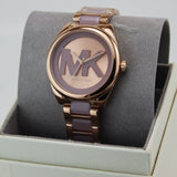 Buy Shop Michael Kors Janelle Three Hand Rose Gold Dial Two Tone Steel Strap Watch For Women - MK7135 USA Online