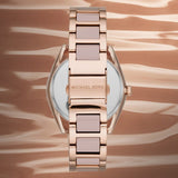 Buy Shop Michael Kors Janelle Three Hand Rose Gold Dial Two Tone Steel Strap Watch For Women - MK7135 USA Online