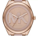Buy Shop Michael Kors Janelle Three Hand Rose Gold Dial Two Tone Steel Strap Watch For Women - MK7135 USA Online