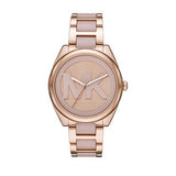 Buy Shop Michael Kors Janelle Three Hand Rose Gold Dial Two Tone Steel Strap Watch For Women - MK7135 USA Online
