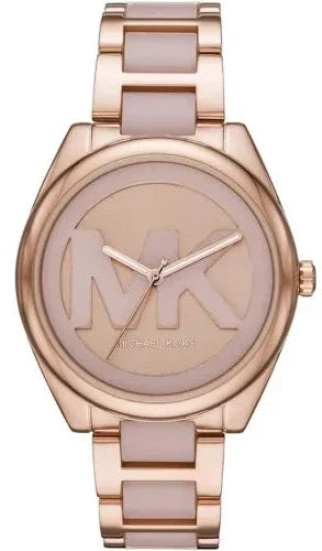 Buy Shop Michael Kors Janelle Three Hand Rose Gold Dial Two Tone Steel Strap Watch For Women - MK7135 USA Online