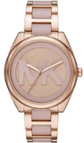 Buy Shop Michael Kors Janelle Three Hand Rose Gold Dial Two Tone Steel Strap Watch For Women - MK7135 USA Online