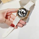 Buy Shop Michael Kors Janelle Three Hand Silver Dial White Rubber Strap Watch For Women - MK7141 USA Online
