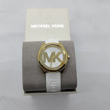 Buy Shop Michael Kors Janelle Three Hand Silver Dial White Rubber Strap Watch For Women - MK7141 USA Online