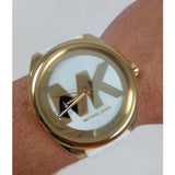 Buy Shop Michael Kors Janelle Three Hand Silver Dial White Rubber Strap Watch For Women - MK7141 USA Online