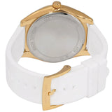 Buy Shop Michael Kors Janelle Three Hand Silver Dial White Rubber Strap Watch For Women - MK7141 USA Online
