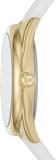 Buy Shop Michael Kors Janelle Three Hand Silver Dial White Rubber Strap Watch For Women - MK7141 USA Online