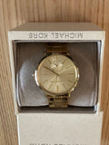 Buy Shop Michael Kors Jaryn Analog Quartz Gold Dial Gold Steel Strap Watch For Women - MK3500 USA Online