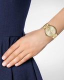 Buy Shop Michael Kors Jaryn Analog Quartz Gold Dial Gold Steel Strap Watch For Women - MK3500 USA Online