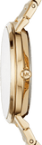 Buy Shop Michael Kors Jaryn Analog Quartz Gold Dial Gold Steel Strap Watch For Women - MK3500 USA Online