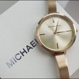 Buy Shop Michael Kors Jaryn Analog Quartz Gold Dial Gold Steel Strap Watch For Women - MK3546 USA Online