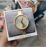 Buy Shop Michael Kors Jaryn Analog Quartz Gold Dial Gold Steel Strap Watch For Women - MK3546 USA Online