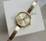 Buy Shop Michael Kors Jaryn Analog Quartz Gold Dial Gold Steel Strap Watch For Women - MK3546 USA Online