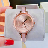 Buy Shop Michael Kors Jaryn Analog Rose Gold Dial Pink Steel Strap Watch For Women - MK4545 USA Online