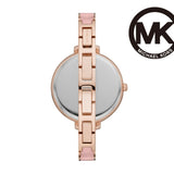Buy Shop Michael Kors Jaryn Analog Rose Gold Dial Pink Steel Strap Watch For Women - MK4545 USA Online