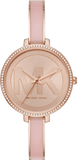 Buy Shop Michael Kors Jaryn Analog Rose Gold Dial Pink Steel Strap Watch For Women - MK4545 USA Online