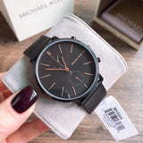Buy Shop Michael Kors Jaryn Black Dial Black Stainless Steel Strap Watch for Men - MK8504 USA Online