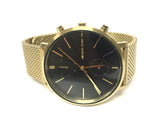 Buy Shop Michael Kors Jaryn Black Dial Gold Steel Strap Watch for Men - MK8503 USA Online