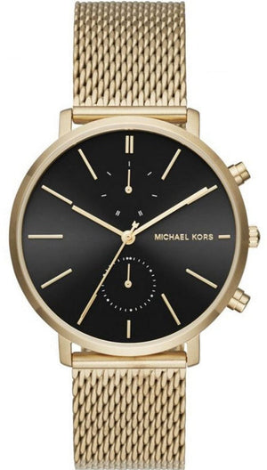 Buy Shop Michael Kors Jaryn Black Dial Gold Steel Strap Watch for Men - MK8503 USA Online