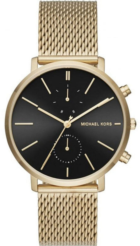 Buy Shop Michael Kors Jaryn Black Dial Gold Steel Strap Watch for Men - MK8503 USA Online