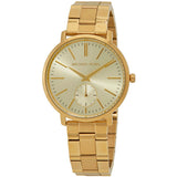 Buy Shop Michael Kors Jaryn Analog Quartz Gold Dial Gold Steel Strap Watch For Women - MK3500 USA Online