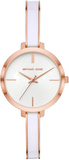 Buy Shop Michael Kors Jaryn Analog White Dial Two Tone Steel Strap Watch For Women - MK4342 USA Online