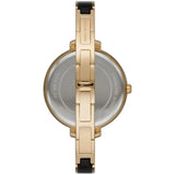 Buy Shop Michael Kors Jaryn Quartz Gold Dial Black Steel Strap Watch For Women - MK4544 USA Online